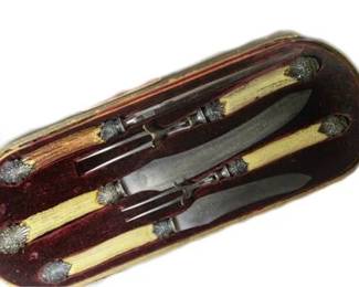Lot 029   0 Bid(s)
Antique Joseph Rodgers & Sons Carving Set Honing Steel Antler Horn Handles 1885