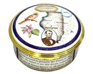 Lot 043   0 Bid(s)
Halcyon Days English Enamel Box Illinois State Map Limited Edition 108/1000