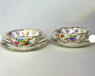 Lot 047   0 Bid(s)
Vintage Dresden Floral Pattern China Cream Soup Bowls, Two (2)
