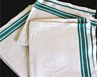 Lot 048   8 Bid(s)
7 Vintage Pure Linen Kitchen Towels Green Stripes