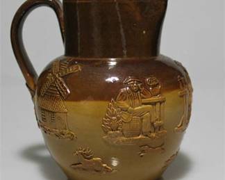 Lot 053   0 Bid(s)
Antique Royal Doulton Lambeth Stoneware Creamer Milk Jug Ca 1869 - 1872 .5L