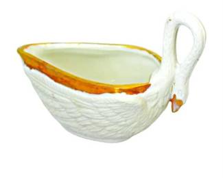 Lot 054   1 Bid(s)
Antique French Bisque White Swan Cup Sauce Boat by M N Serves Ca Early 19th C