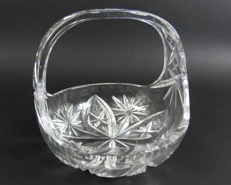Vintage Cut Crystal Basket