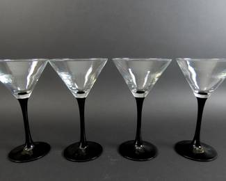 Lot of 4 Martini Glasses - Made in France