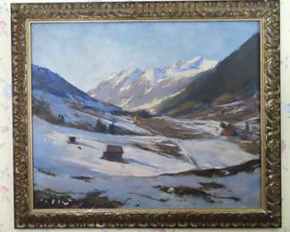 Beautiful Framed Painting of Tivol by Felix Dittmar
