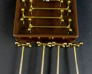 Lot of 8 WMF Gold Tone Knife Rests