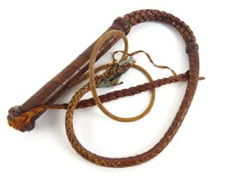 Vintage Leather Bull Whip
