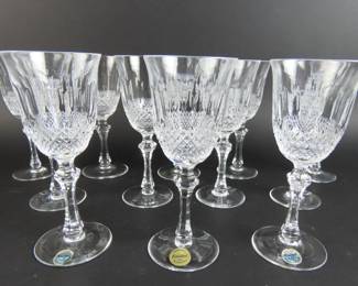 Lot of 12 Knittel Cut Crystal Glasses
