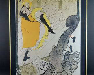 Framed Jane Avril 1893 Art Print by Henri de Toulouse-Lautrec