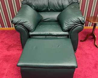 MSU Green Chair & Ottoman