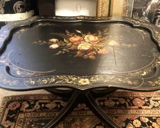 Tole vintage tray table