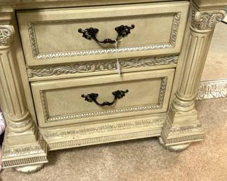 Matching marble top nightstand