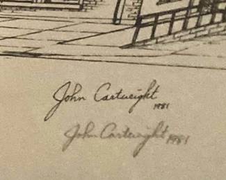 Etching by John Cartwright - 1981