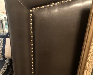 Nail-head trim queen headboard