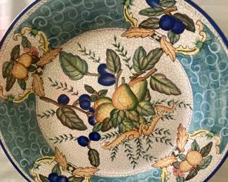 Hand-painted colorful pottery