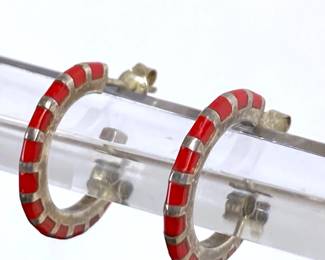 Sterling silver loop earrings 