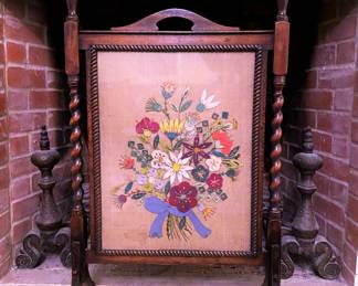 Barley twist fireplace screen