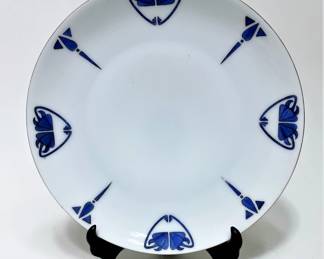 Hand Painted Porcelain by Mrs Sandwich of Corsicana, Texas.   Mrs Sandwich had a shop during the early half of the 1900s in Corsicana and sold hand painted porcelain to local brides and soldiers who were passing through by train during WWI.  