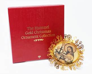There are several of these Hummel Gold Christmas Ornaments 