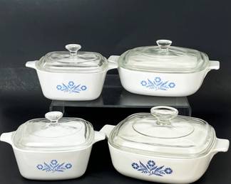 Vintage Corning  Blue Cornflower Cookware