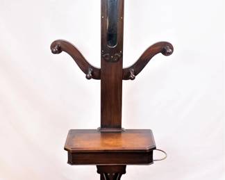 Antique hall coat and hat tree