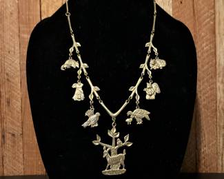 Brass necklace by Jeep Collins