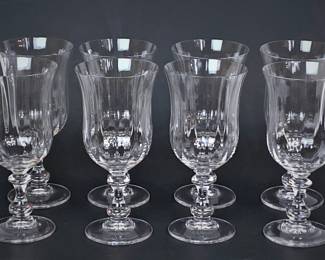 Crystal footed tea goblets 