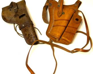 Vintage leather gun holsters 