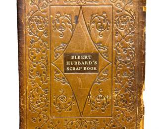 Elbert Hubbard's Scrap Book, 1923, hand tooled leather by Roycroft 