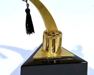 Lampe Berger Regis DHO with black porcelain base by Longchamp,  Paris, France.   The design came out in 2002 and is called the 'banana'