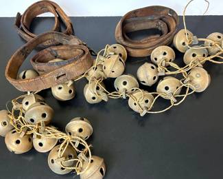 Old brass sleigh bells