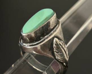 Vintage turquoise & silver ring from Mexico 