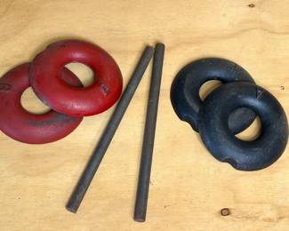 Amish cast iron quoits toss game