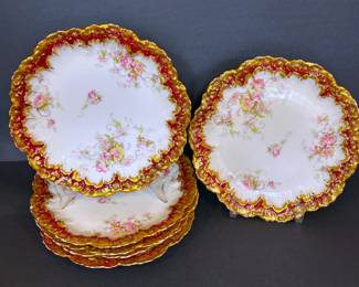 Antique French Limoges A Lanterneir dinner plates