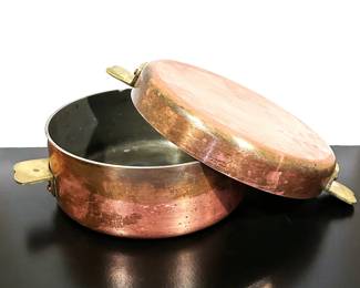 French Copper Pommes Anna Pan. Anna Pan is buttery golden potato cake that originated in Paris in the 1800s