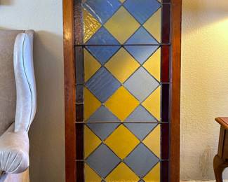 Antique stain glass window