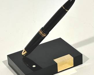 Montblanc Meisterstuck 149 black & gold desk set 