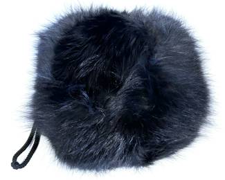Vintage black fur muff 