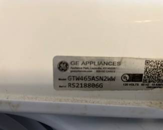 #32	2021 GE washer serial # RS218806G	 $250.00