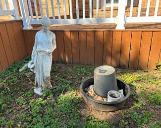 	#41	Concrete fountain 38'h as is	 $40.00 				
