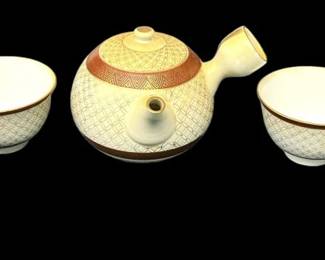 Bankoyaki Kyusu Teapot  Cups