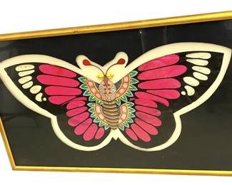 Japanese Butterfly Kite Pattern Wall Art