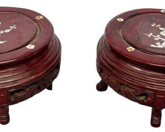 Pair of Small Wooden Trinket Boxes
