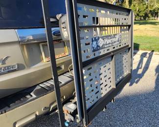 There is a lift on back of car - it can go with car or be removed