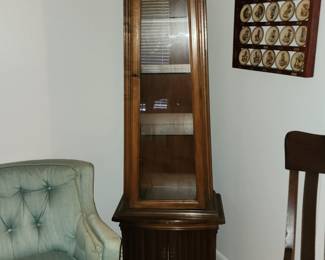 Really Cool Narrow Lighted Display Cabinet - 4 Shelves