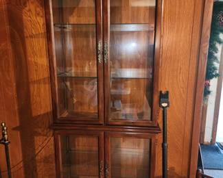Mahogany Lighted Display Cabinet