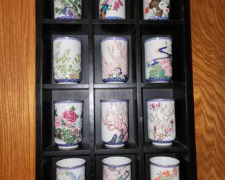 Wooden Wall Set of 12 Soko Oriental Cups