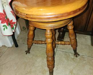 Antique Piano Stool
