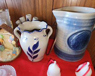 Glazed Stoneware Pitcher - Glazed Stoneware