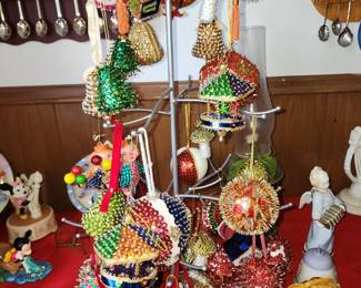 Vintage Handmade Ornaments - I have alot of these my grandmother and great aunt would sit around making them! - Memories